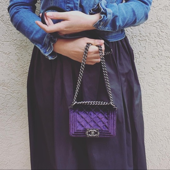 SOLD Chanel mini velvet boy - Picture 11 of 12